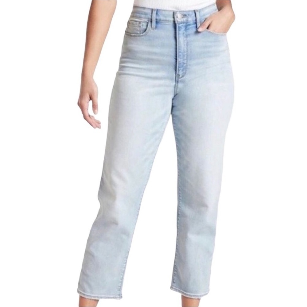 Athleta Sculptek Straight Leg Ankle Light Wash Jeans- size 0